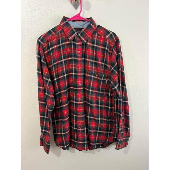 Woolrich Mens Flannel Red Shirt 100% Cotton Size Medium - Picture 1 of 9